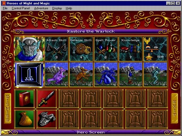 Инвентарь Героя в Heroes Of Might And Magic 1. Heroes 1 обсуждается на  форуме.
